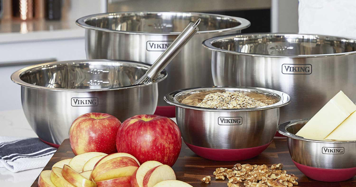 Viking 10-Piece Stainless Steel Mixing, Prep and Serving Bowl Set
