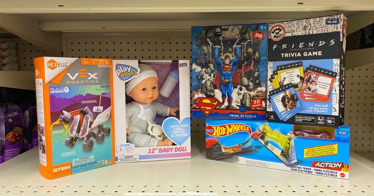 toys on walgreens store shelf