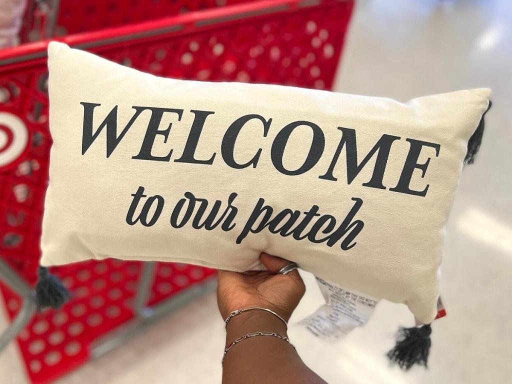 Welcome to Our Patch Pillow