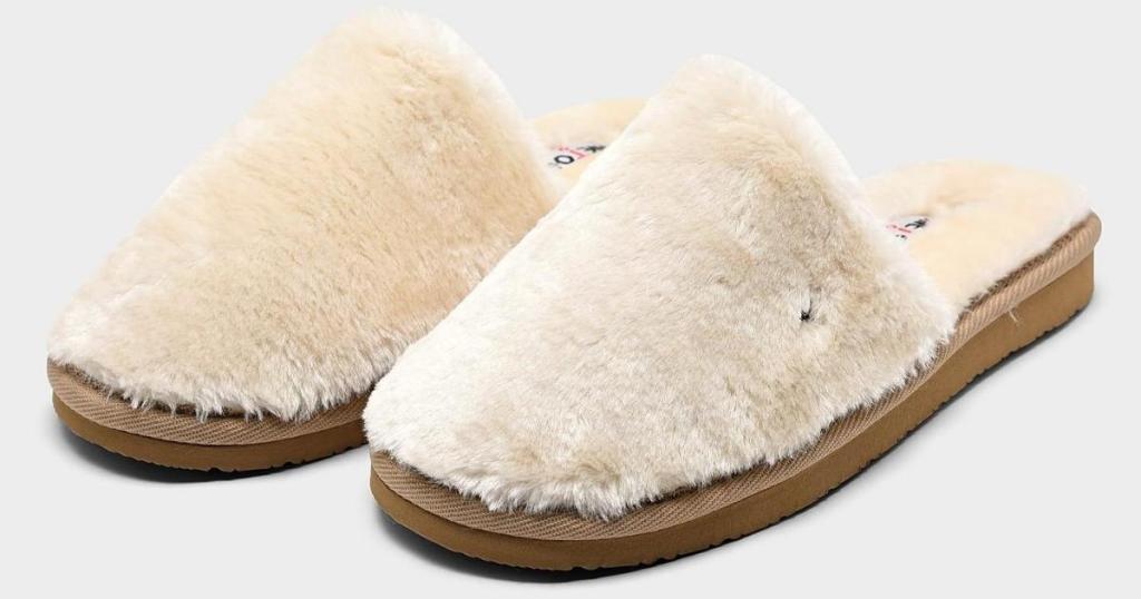 Women’s Minnetonka Lora Slide Slippers in Cream