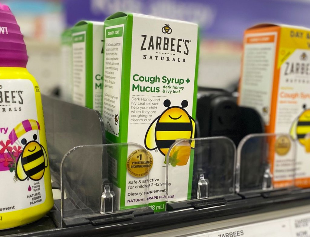 Zarbee's products on store shelf
