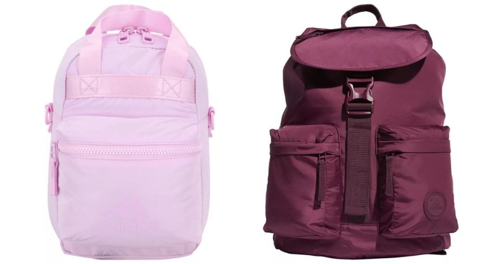 adidas pink and burgundy packpacks