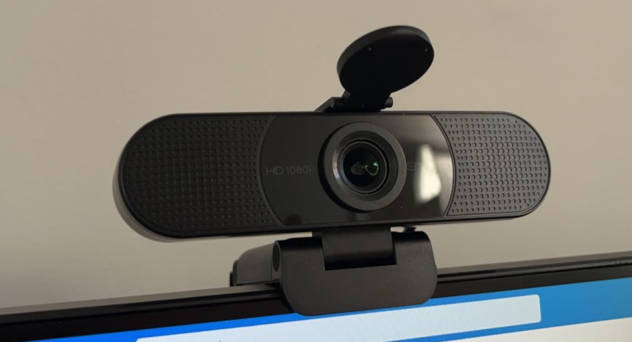amazon webcam displayed on top of a computer