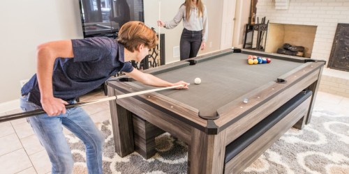 $1,100 Off Dining, Billiards, & Tennis Game Table w/ Nesting Storage Benches + Free Shipping