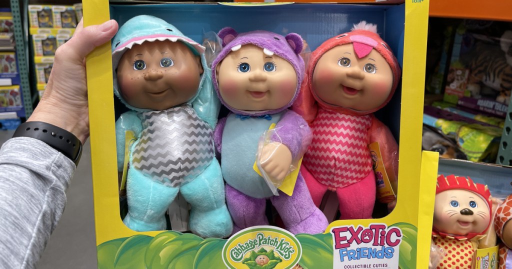 cabbage patch cuties 3-pack in hand in store