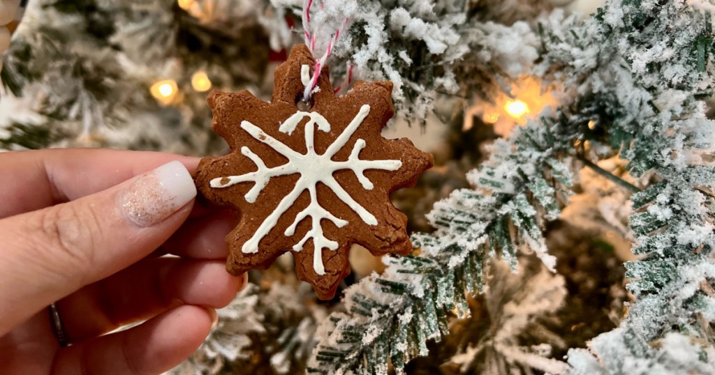 cinnamon ornament on tree