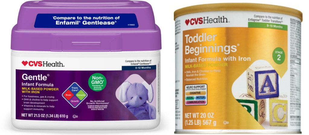 CVS Health Gentle Infant Formula and Toddler Begginnings