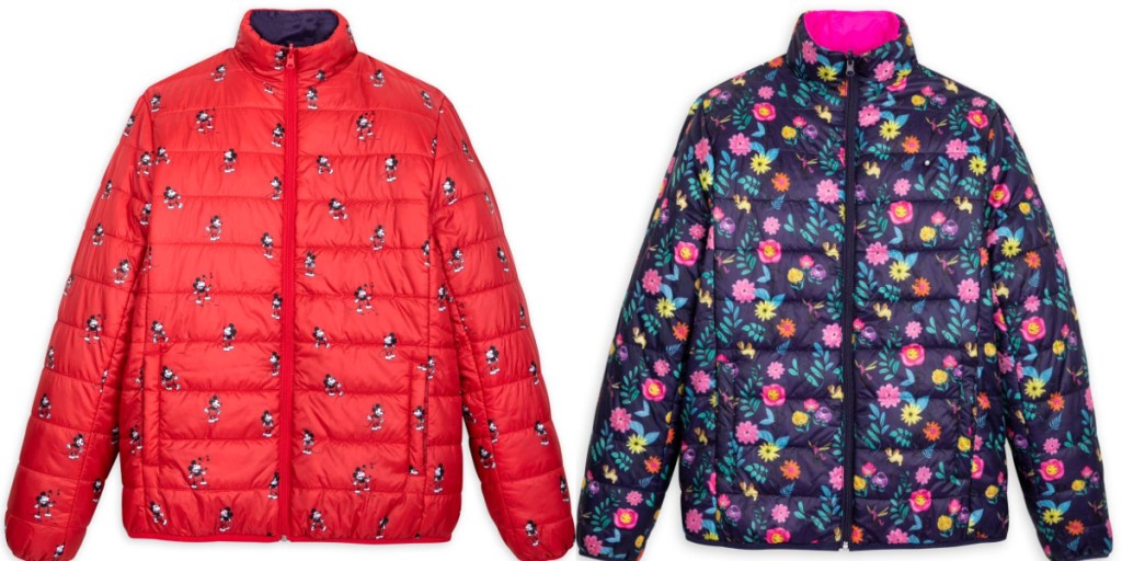 two disney adult puffy jacket