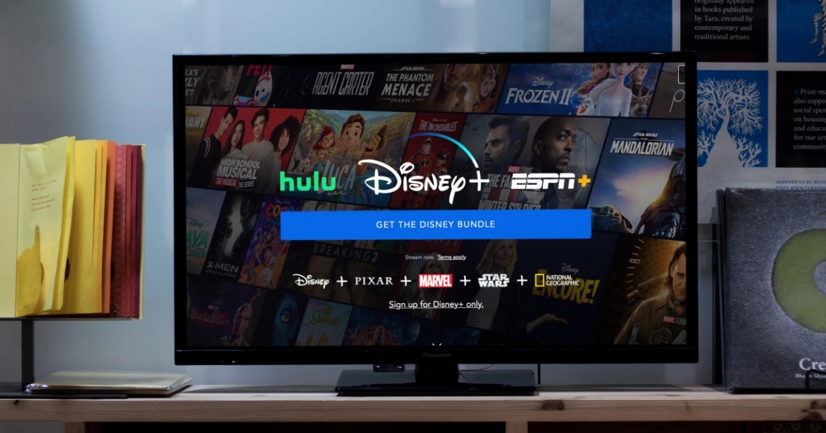 Disney Plus bundle on TV screen