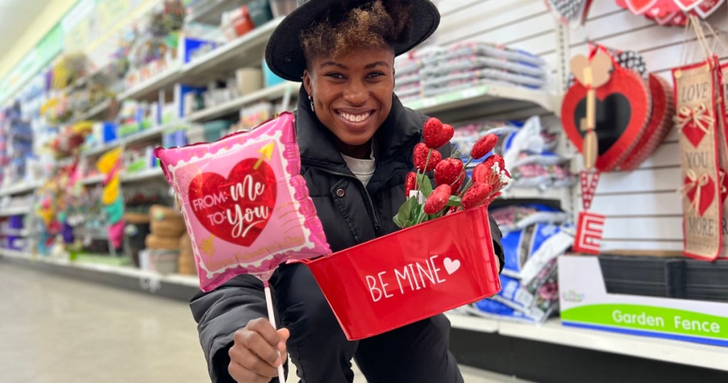 valentines day decor at Dollar Tree what to buy in February sales