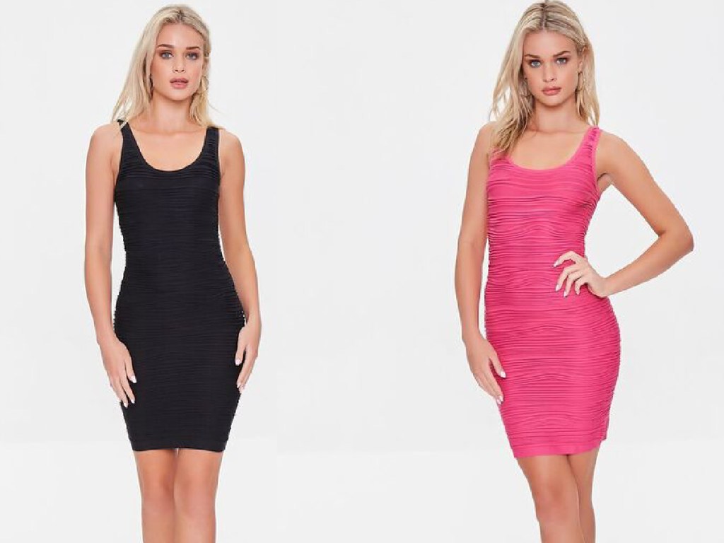 forever21 black and pink dresses