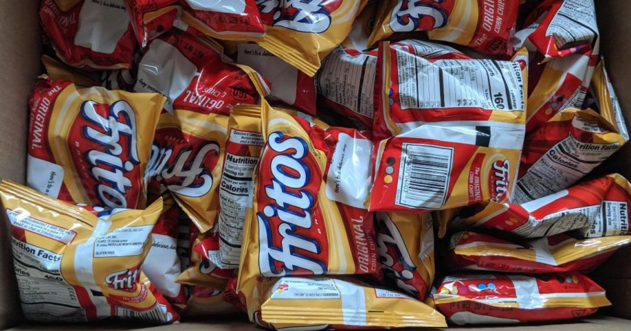 box full of fritos snack bags
