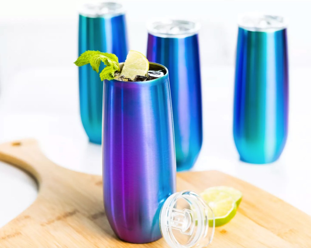members mark flute tumblers 4-pack