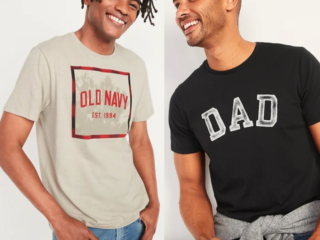 two mens graphic tees