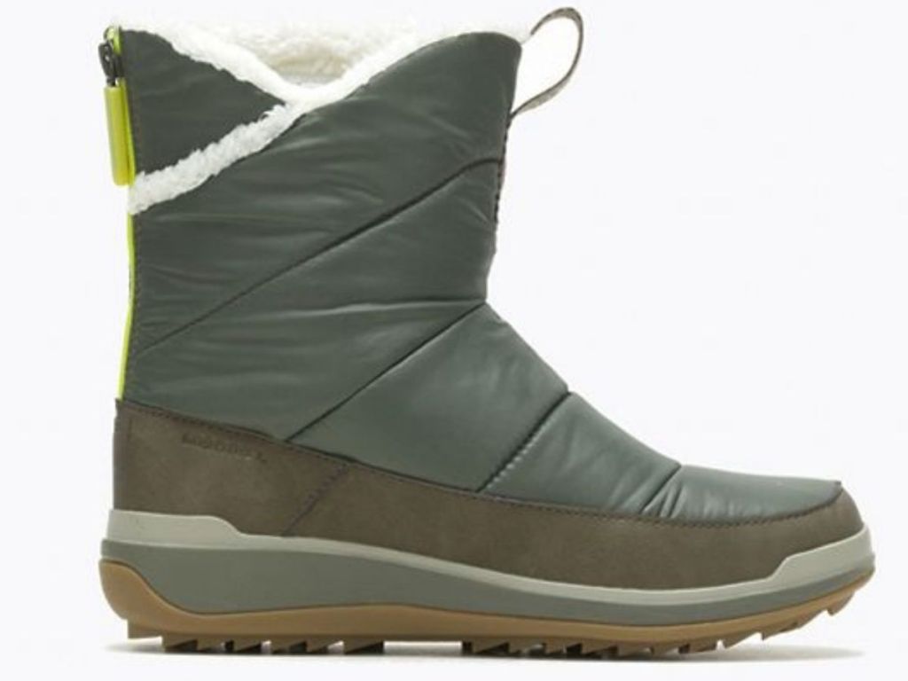green Merrell boots