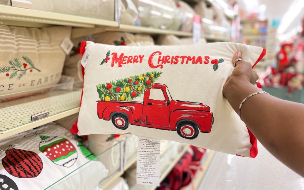 merry christmas red truck