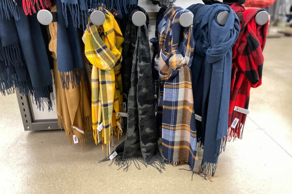 old navy mens flannel scarf in store