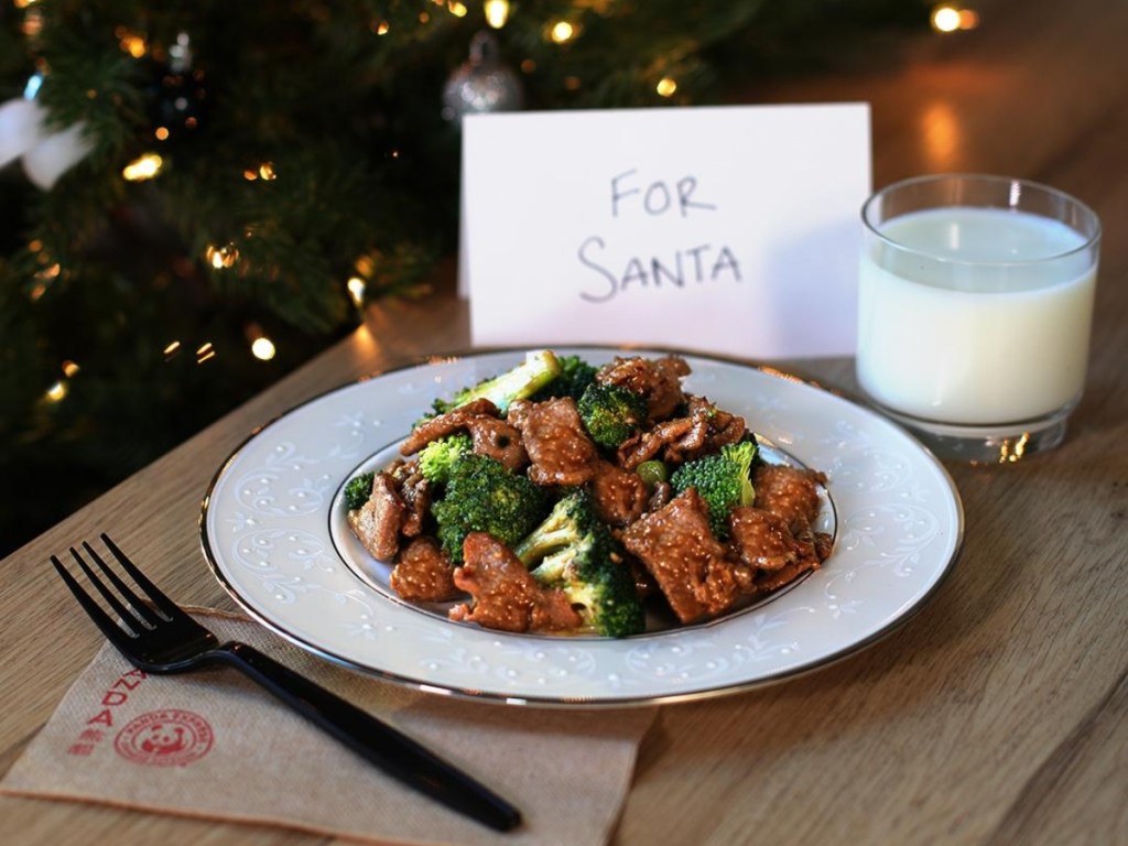Chinese food left out for Santa