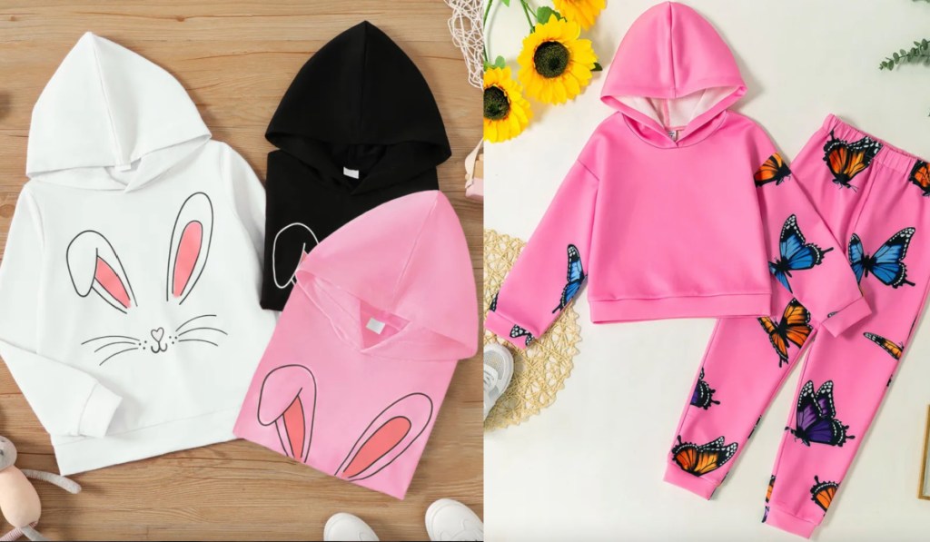 girls bunny hoodies