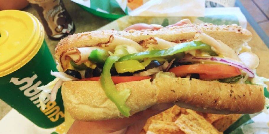 Best Subway Deals: Get a Sub, Chips & Drink for ONLY $6.49 + Free Sandwich with Gift Card!