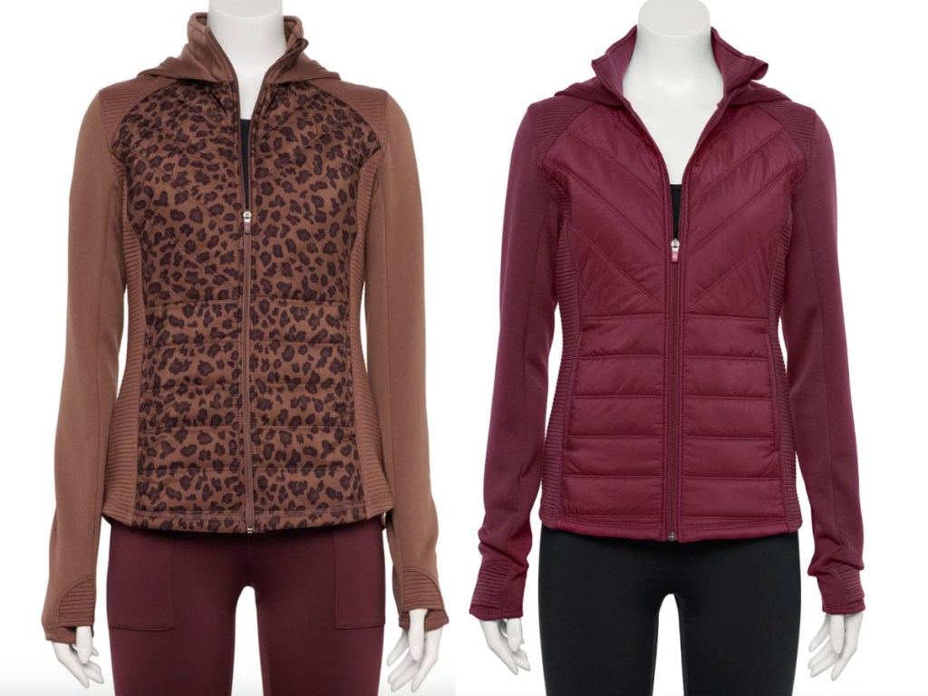leopard and maroon jacket
