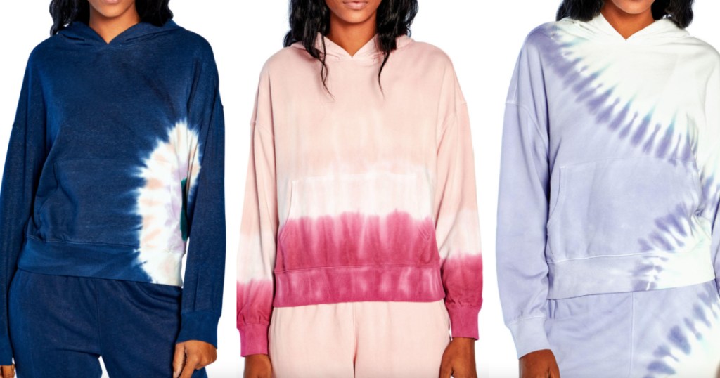 3 womens tie dye hoodies