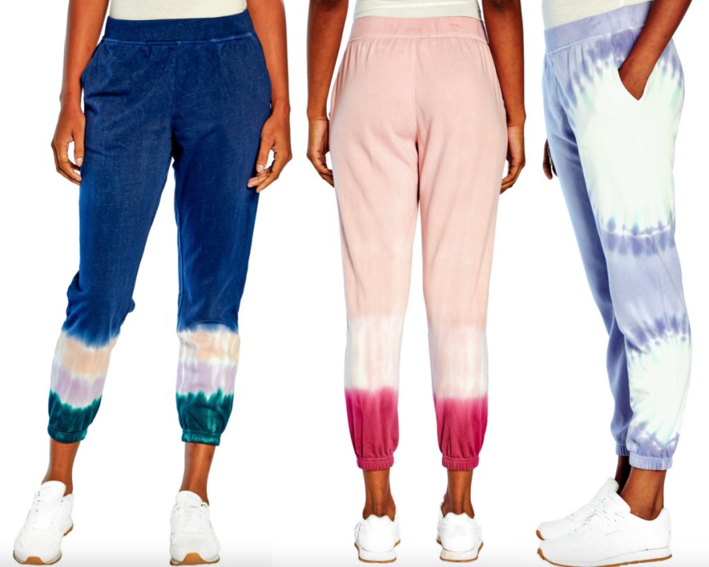 3 womens tie dye sweatpants