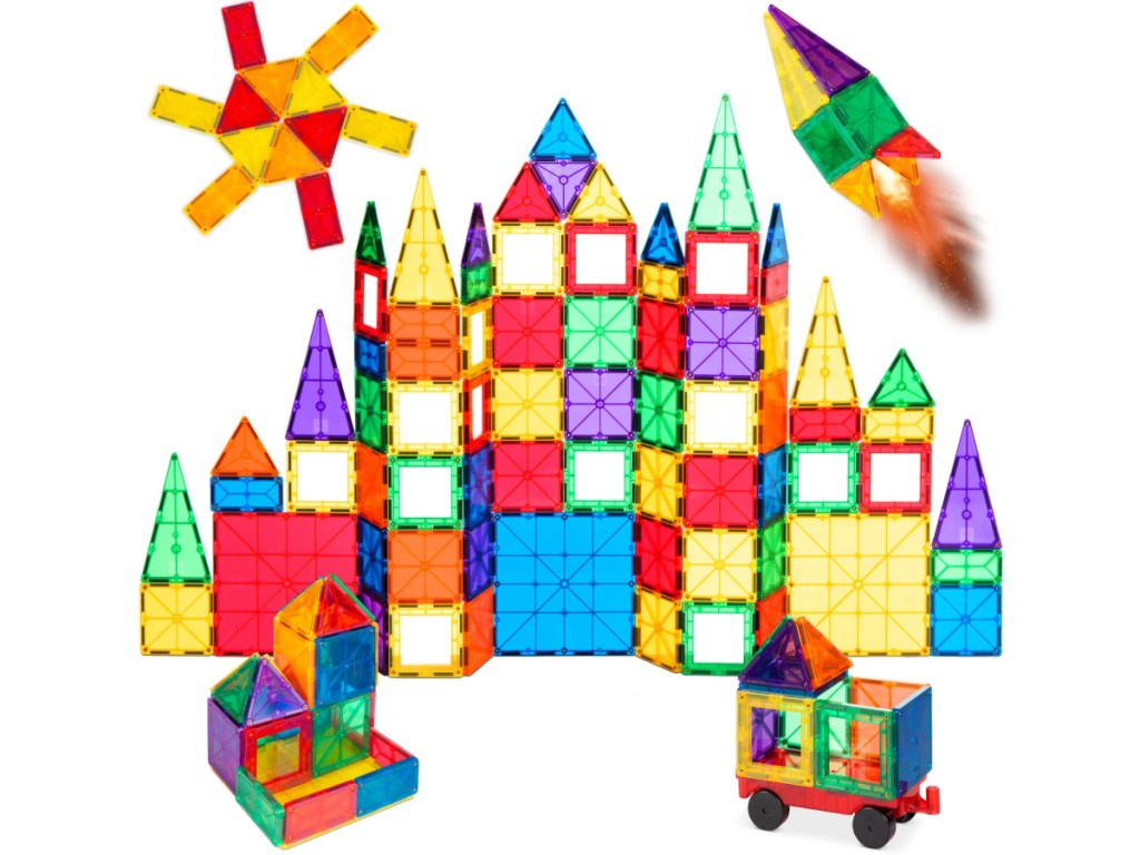 110-Piece Kids Magnetic Tiles Building Block Set