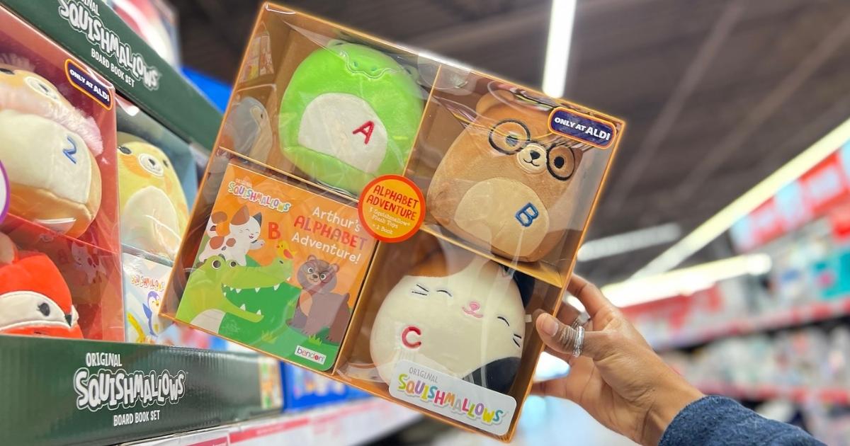 aldi squishmallows and board book learning and gift set in store