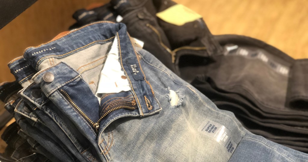 stack on jeans in store