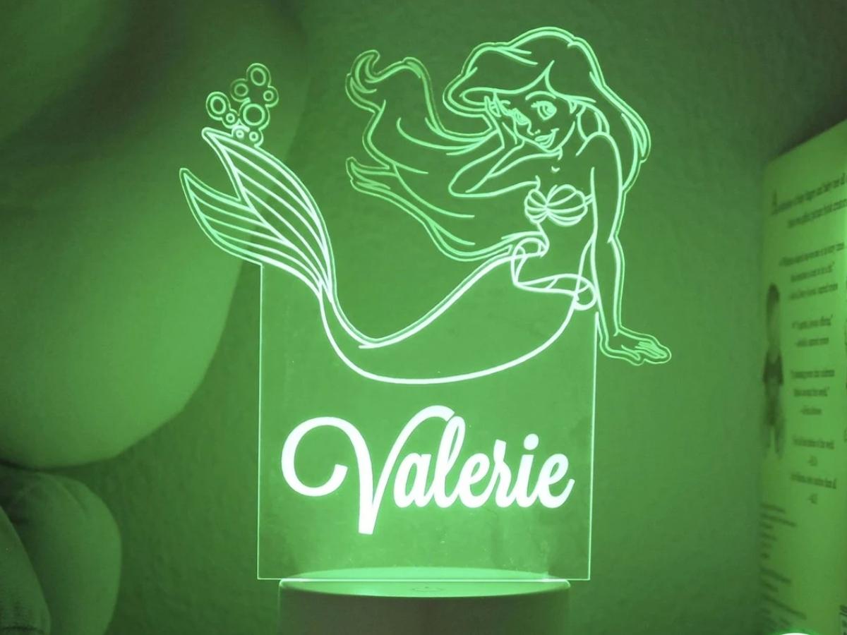 the little mermaid personalized night light