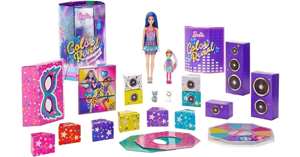 Barbie Color Reveal Surprise Party Set accessories