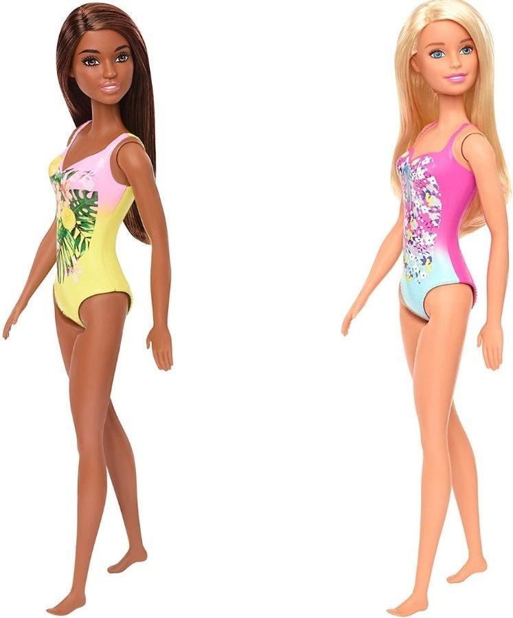 2 Barbie Dolls in Swimsuits