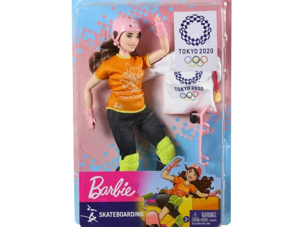 barbie olympic skateboarder doll in package