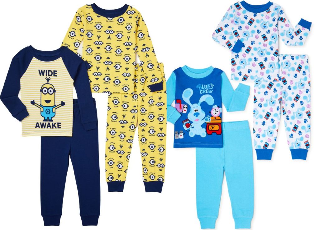 two sets of boys' character pajamas