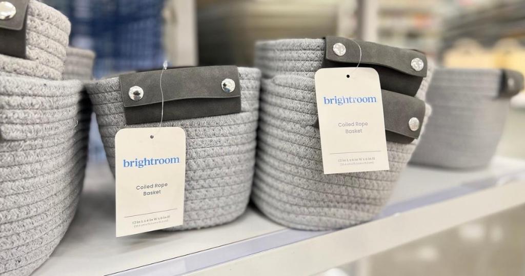 brightroom gray coiled rope baskets
