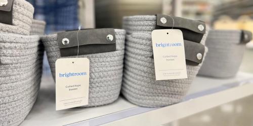 50% Off Brightroom Storage & Organization on Target.com | Coiled Rope Baskets from $5