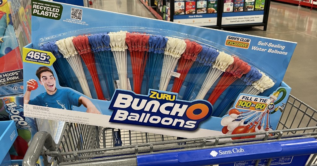 Bunch O Balloons in Sam's Club cart