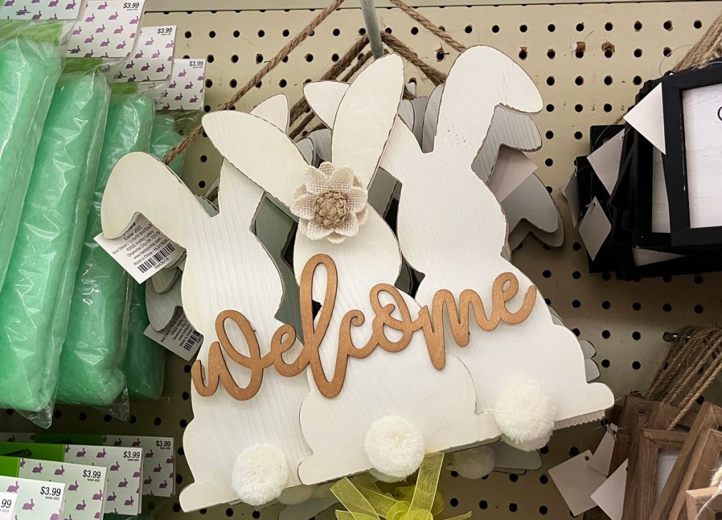 bunny welcome sign