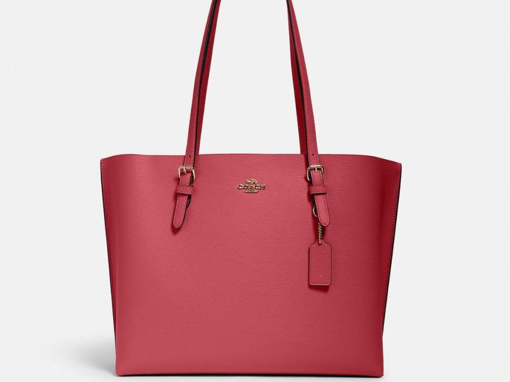 coach mollie tote bag in pink