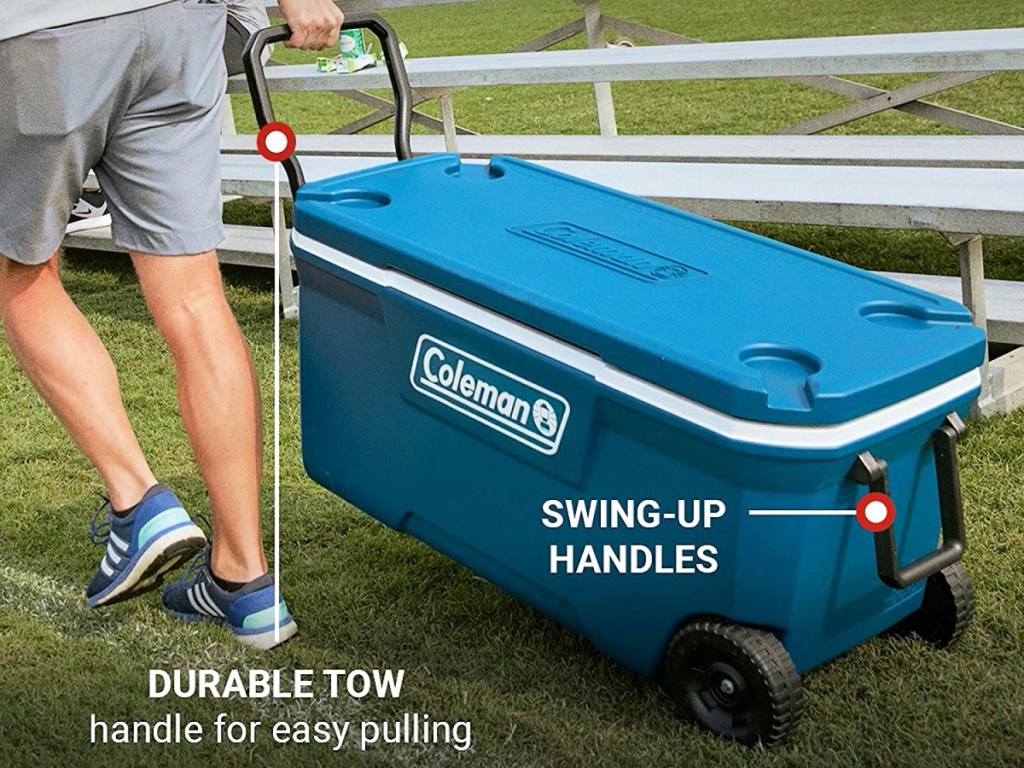 Coleman 316 Series 100-Quart Wheeled Cooler in Blue