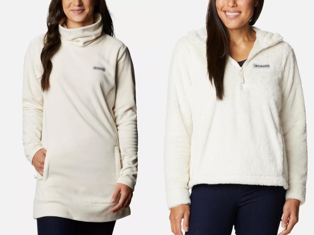 columbia women's fleece tunic and hooded pullover