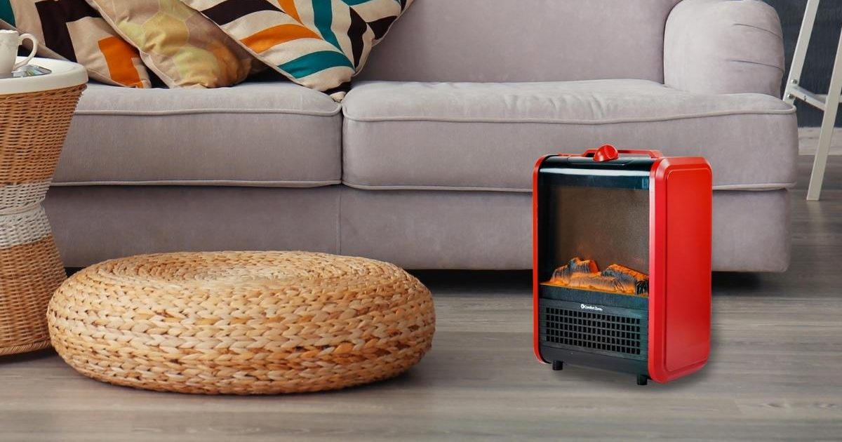 comfort zone portable fireplace heater