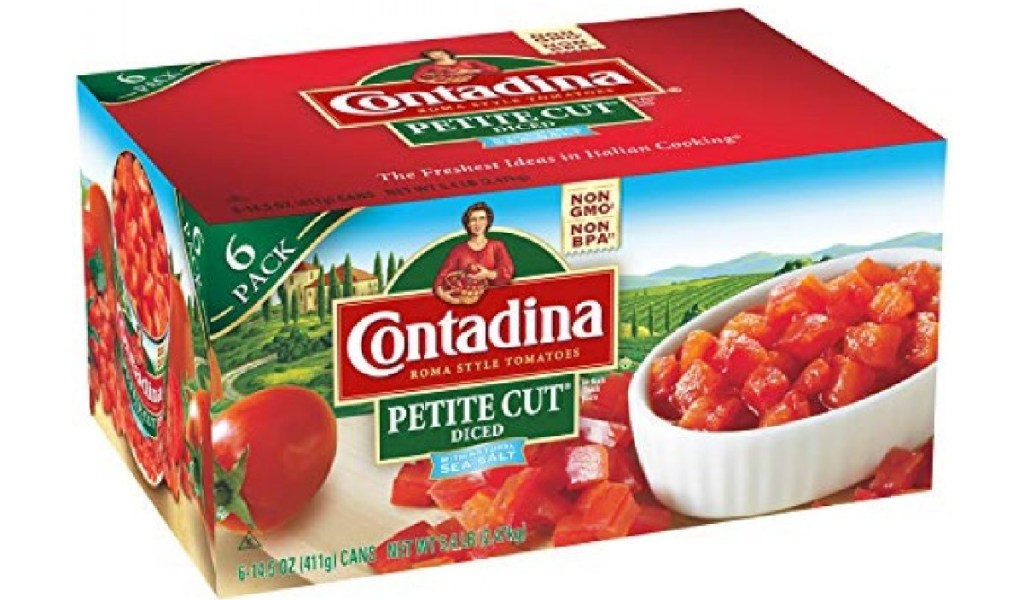 Contadina Petite Cut Diced Roma Style Tomatoes 6-Pack Cans