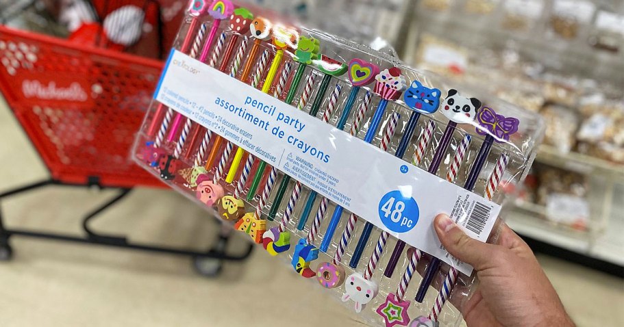 Creatology Pencil Party 48-Pack Only $3.49 on Michaels.com | Fun Valentine Candy Alternative