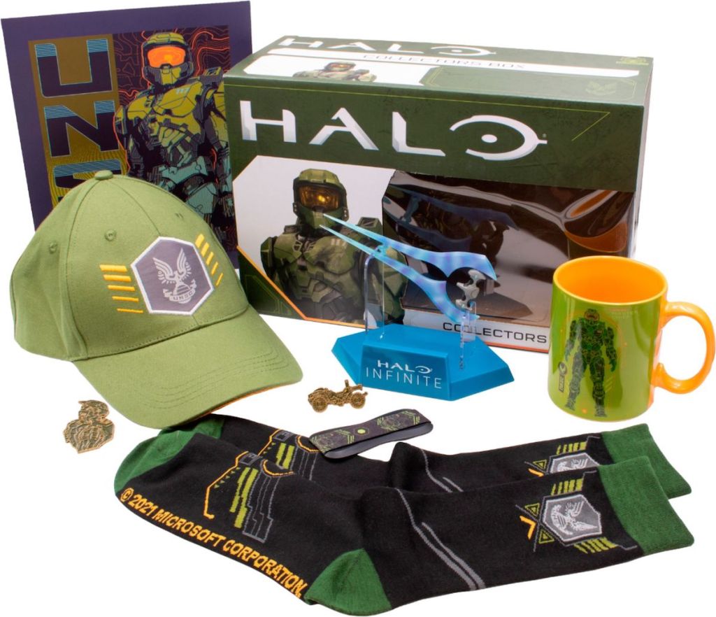 Halo gift box with hat, socks and mug