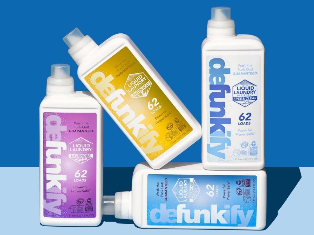 defunkify liquid laundry detergent bottles in all scents