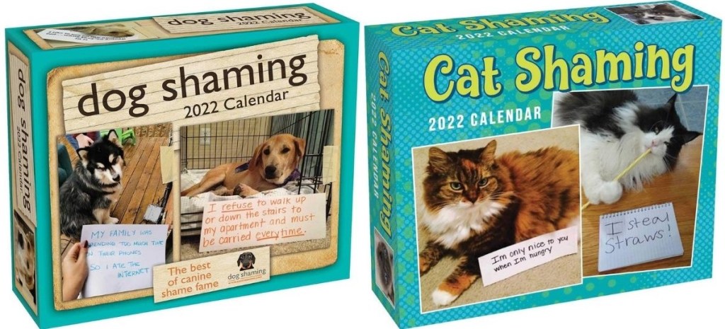 Dog and Cat Shaming Calendars