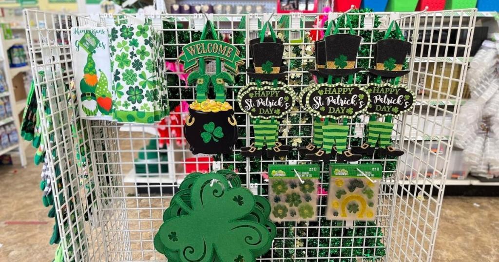 dollar tree st. patrick's day home decor in store