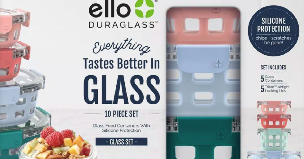glass food storage in box